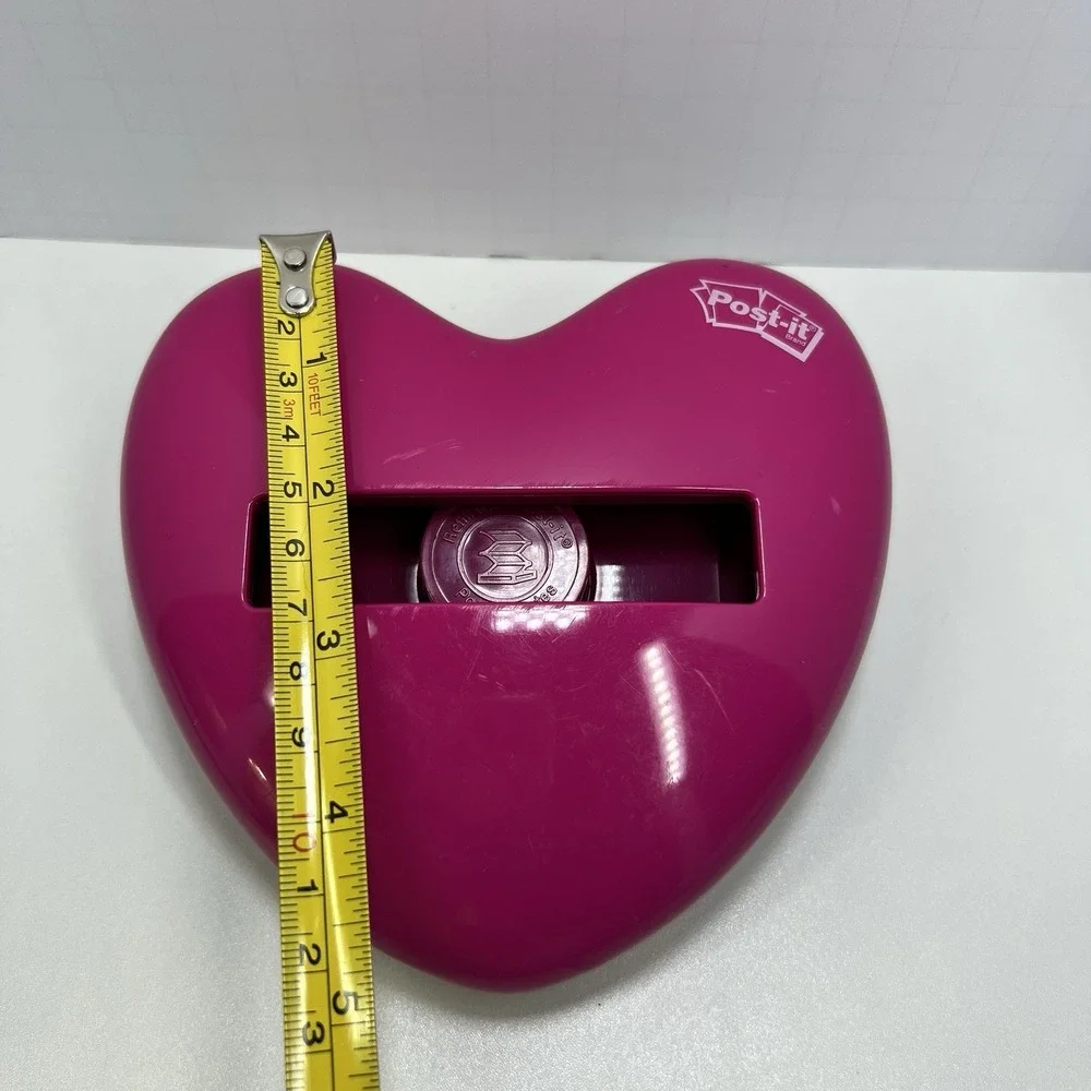 3M Post-it Notes Pink Heart Pop-Up Paper Weight Dispenser Office‎ Desktop